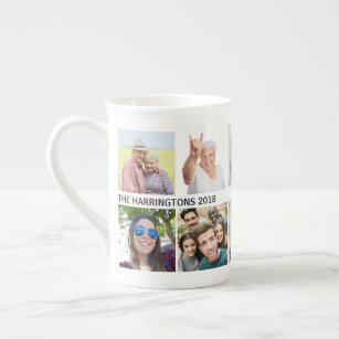 YOUR 10 Photos & Text bone china mug