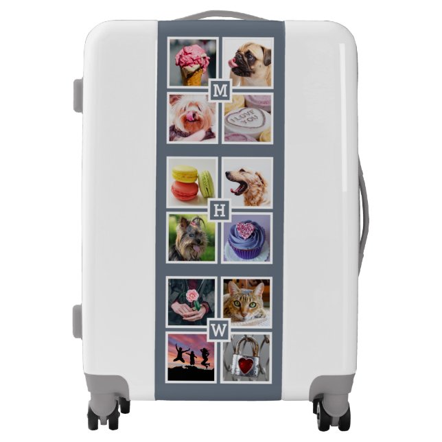 YOUR 12 PHOTOS & MONOGRAM luggage (Front)
