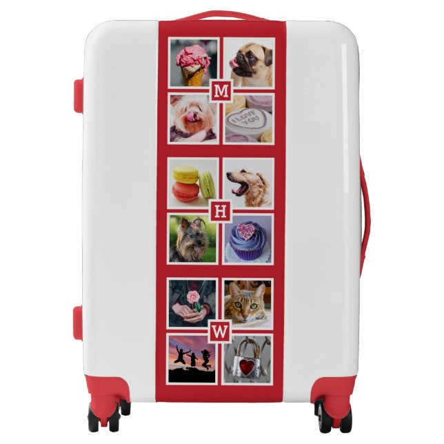YOUR 12 PHOTOS & MONOGRAM luggage (Front)