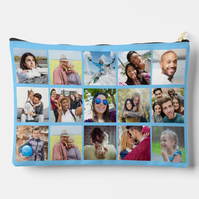 YOUR 15 Photos Custom Accessory Pouch (Back)