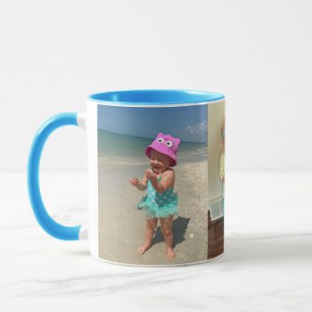 Your 1 To 3 Photos Custom Printed Mugs by YourSportsGifts at Zazzle