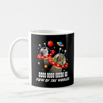 Your 2 Cats in an Alien Spaceship UFO Sci Fi Film Coffee Mug