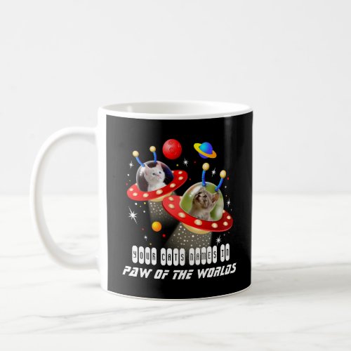 Your 2 Cats in an Alien Spaceship UFO Sci Fi Film Coffee Mug