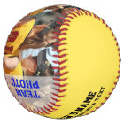 Your 2 Photos and Text Personalized Softball Ball