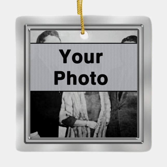 Your 2 PHOTOS Inexpensive Photo Keepsake Ornaments (Front)