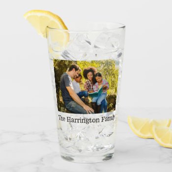 Your 2 Photos & Name Custom Pint Glass by PizzaRiia at Zazzle