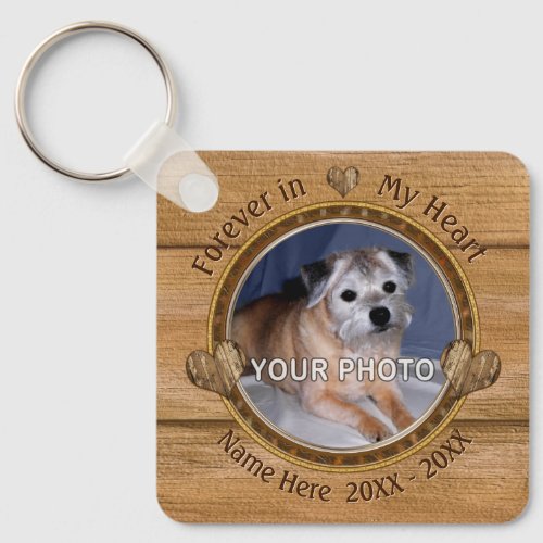Your 2 Photos Personalized Memorial Keychains