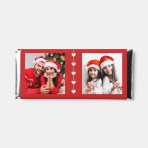 YOUR 2 PHOTOS, Text & Color Hershey Bar Favors