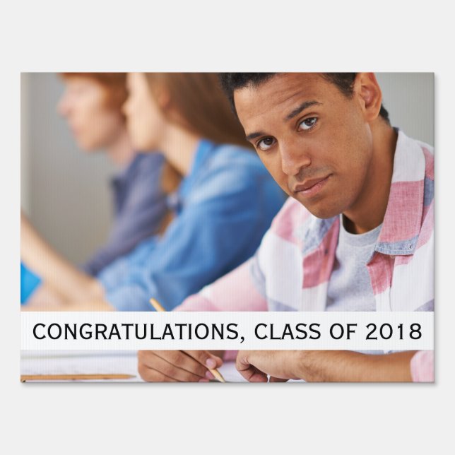 YOUR 2 PHOTOS & TEXT yard sign (Front)