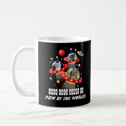Your 3 Cats in an Alien Spaceship UFO Sci Fi Film Coffee Mug