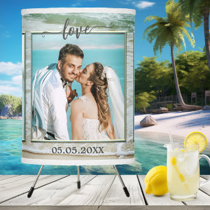 Your 3 Photos Beach Wedding Lamp