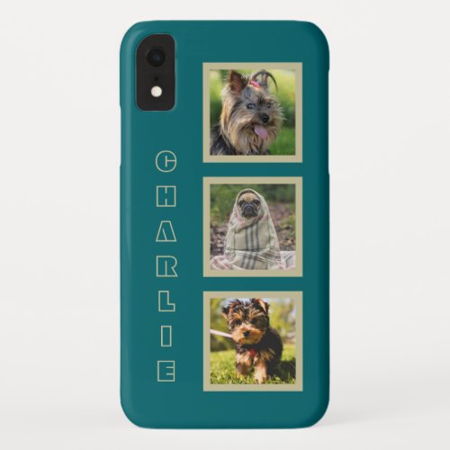 YOUR 3 PHOTOS  custom name phone cases