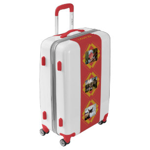 YOUR 3 PHOTOS & MONOGRAM luggage