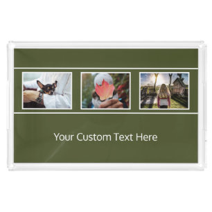 YOUR 3 PHOTOS & TEXT custom trays