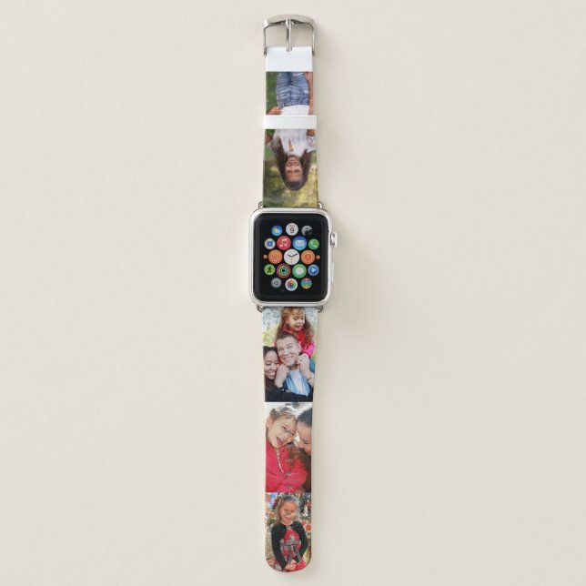 Your 4 Favorite Photos Kids, Pets, Vacation Apple Watch Band (Front)