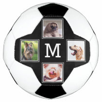 YOUR 4 INSTAGRAM PHOTOS & MONOGRAM soccer ball YOUR 4 INSTAGRAM PHOTOS & MONOGRAM soccer ball