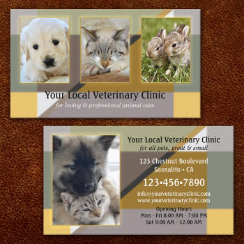Your 4 Photos Animal Or Veterinary Clinic Business Card by sunnysites at Zazzle