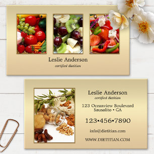 Your 4 Photos Dietitian or Nutrionist Business Card