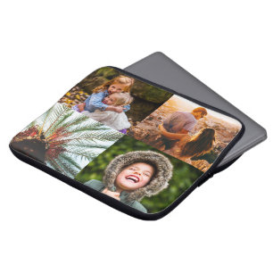 Your 4 Photos Edge Print Laptop Bag
