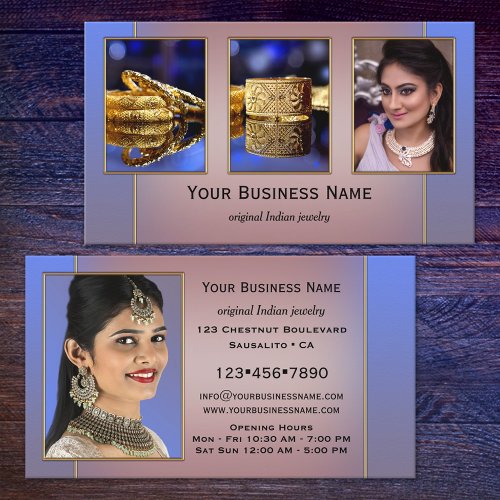 Your 4 Photos Exotic Indian Jewelry Business Card