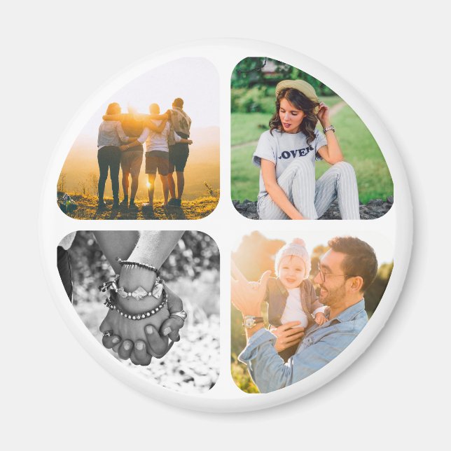 Your 4 Photos Fridge Magnet (Front)