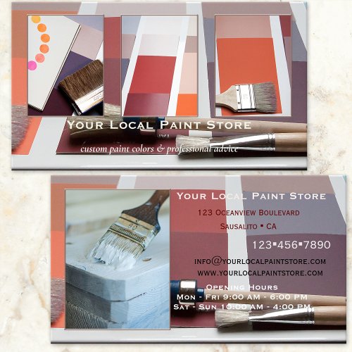 Your 4 Photos Paint Store Home Decoration Business Card