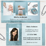 Your 4 Photos Private Nurse Health Business Card at Zazzle