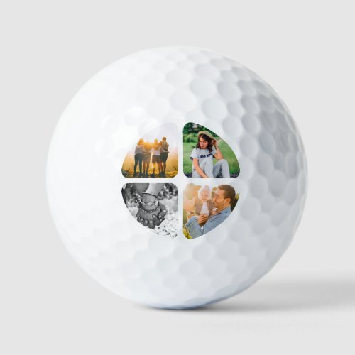Your 4 Photos Rounded Golf Balls