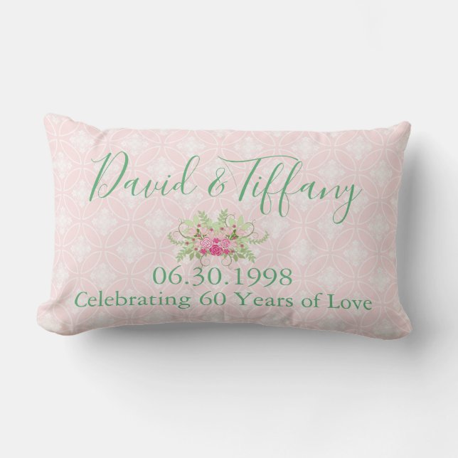 Your 60th Wedding Anniversary Lumbar Pillow (Front)
