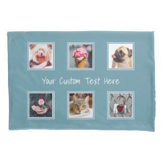 YOUR 6 INSTAGRAM PHOTOS, TEXT & COLOR pillowcases