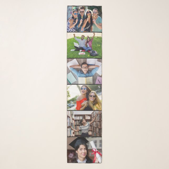 YOUR 6 PHOTOS custom scarf (Front)