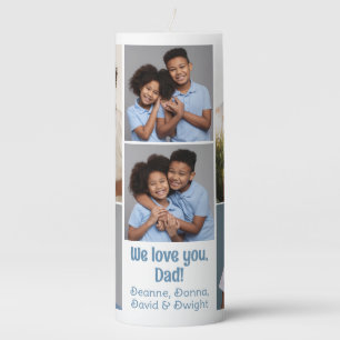 Your 6 Photos & Text Pillar Candle