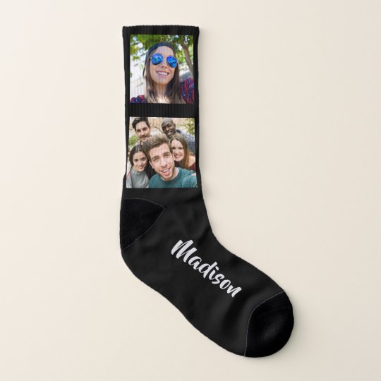 YOUR 8 instagram Photos & Name custom socks