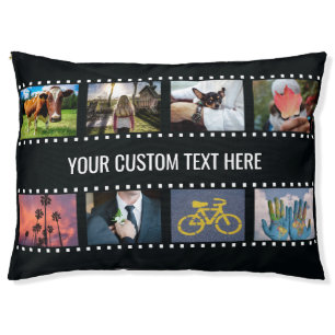 YOUR 8 PHOTOS in "film strips" custom dog beds