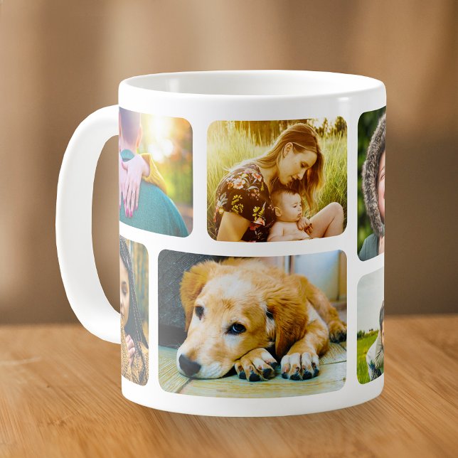 Your 8 Photos Rounded Template Mug (Creator Uploaded)