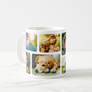 Your 8 Photos Rounded Template Mug
