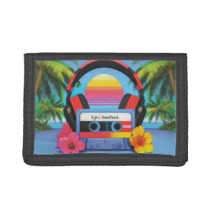 Your 90's Tropical Aesthetic Soundtrack Magnet Tri-fold Wallet