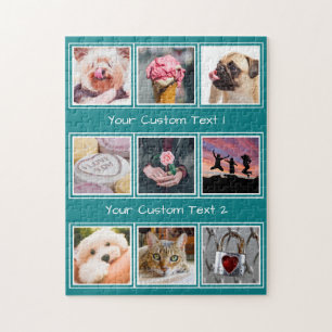 YOUR 9 PHOTOS, TEXT & COLOR puzzle