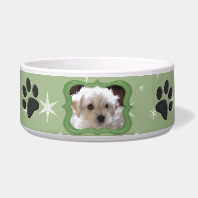 Your A Star Dog Dish - Customize Photo (Front)