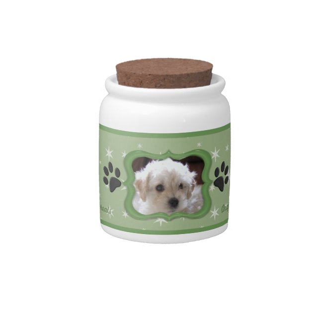 Your A Star Dog Treat Jar - Customize Photo (Front)