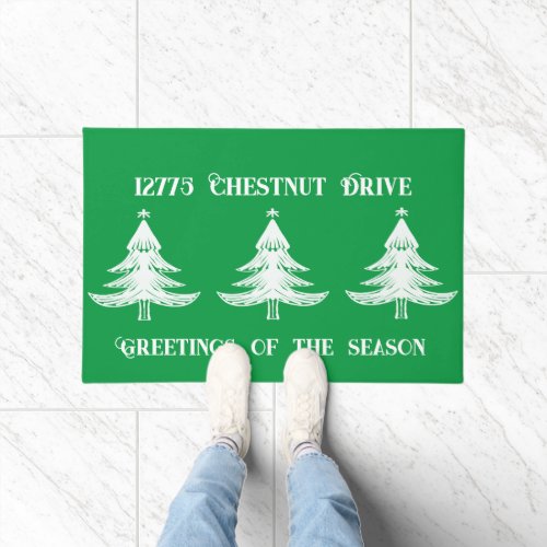 Your Address on a Christmas Doormat