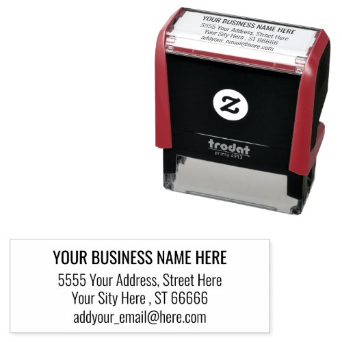 Your Address Self_inking Stamp with Name E_mail