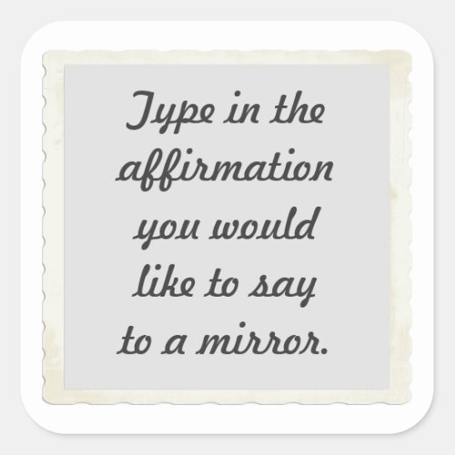 Your affirmation on a mirror design Stickers