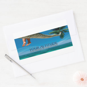 "Your altitude / attitude" Inspirational Quote Rectangular Sticker