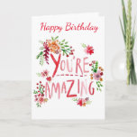 **YOUR AMAZING AND HAPPY  BIRTHDA** Card<br><div class="desc">SEND "YOUR FRIEND OR CO-WORKER THIS "AMAZING CARD" AND YOU CAN FIND MORE PERSONALIZED ONES AT THIS STORE (ONE OF MY EIGHT) .THANKS FOR STOPPING BY!!!!!</div>