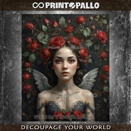 Your angel love flowers and roses! - tissue paper