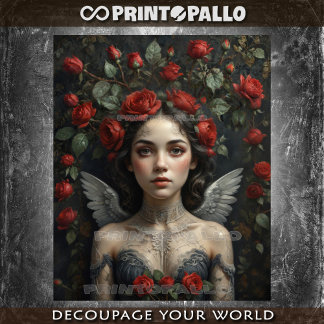 Your angel love flowers and roses! - tissue paper