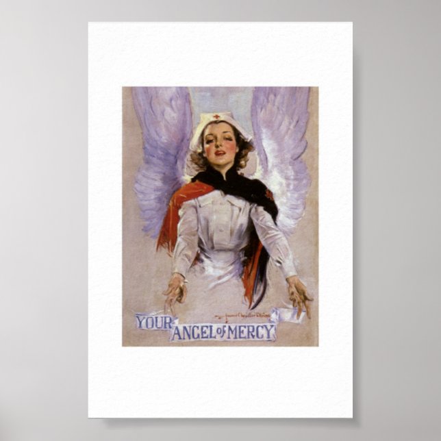 "Your Angel of Mercy" vintage poster (Front)