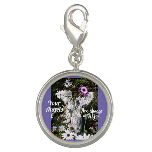 Your Angels Are Always with You Floral Angel Charm