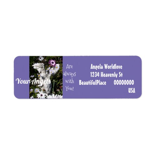 Your Angels Are Always with You Floral Angel Label